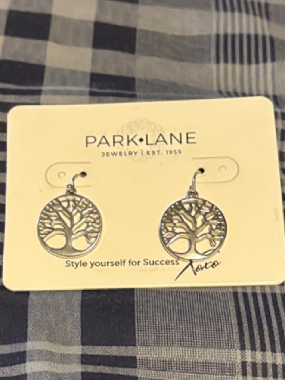 Park Lane “Gwyneth” Silver Tree of Life Dangle Earrings